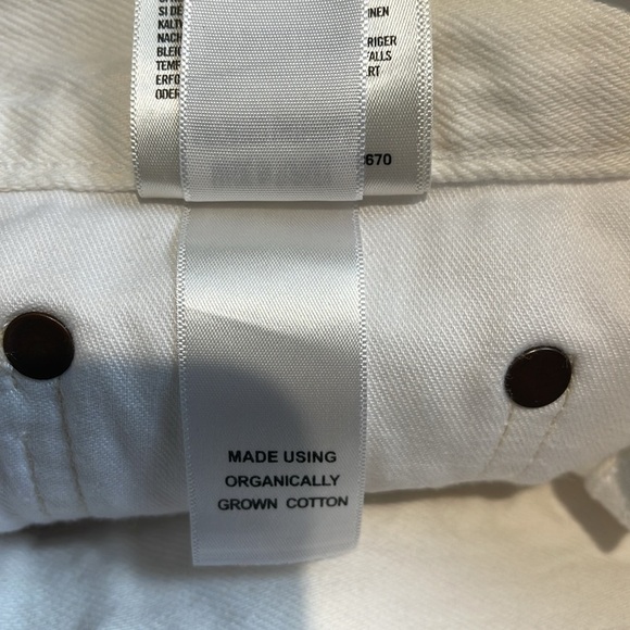 Agolde 90's Mid Rise Loose White Distressed Size 25 - Picture 12 of 15